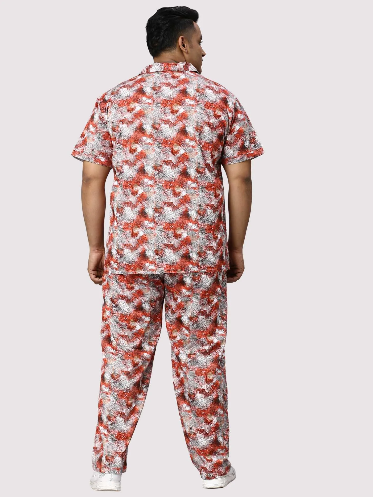 Apple Blossom Digital Printed Full Co-Ords Men's Plus Size