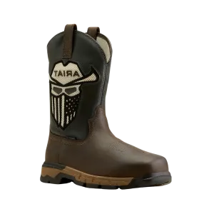 Ariat Men's Rebar Flex Western VentTek Composite Toe Iron Coffee Work Boot