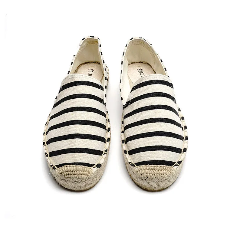 CLASSIC STRIPE SMOKING SLIPPER_NATURAL BLACK