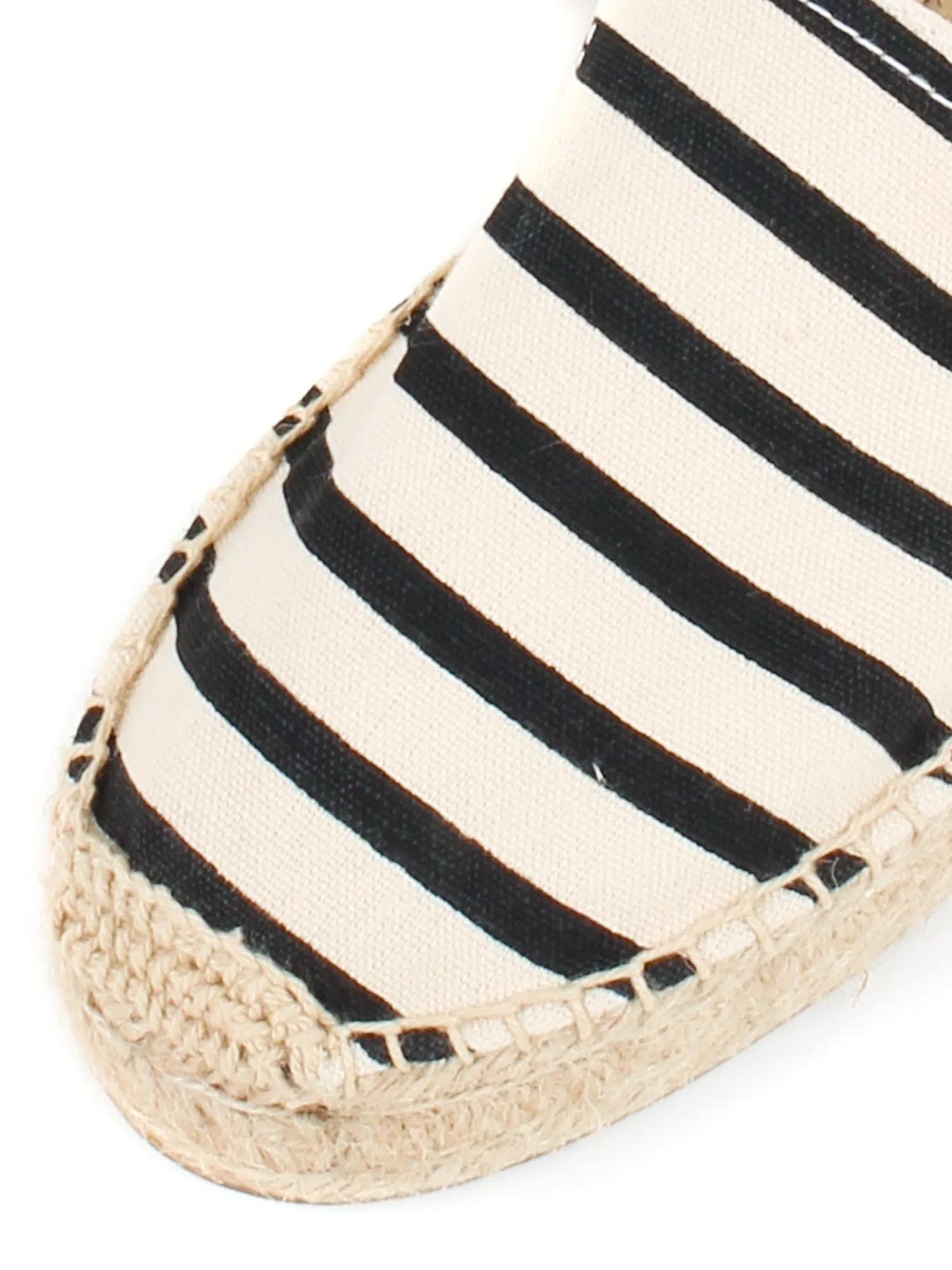 CLASSIC STRIPE SMOKING SLIPPER_NATURAL BLACK