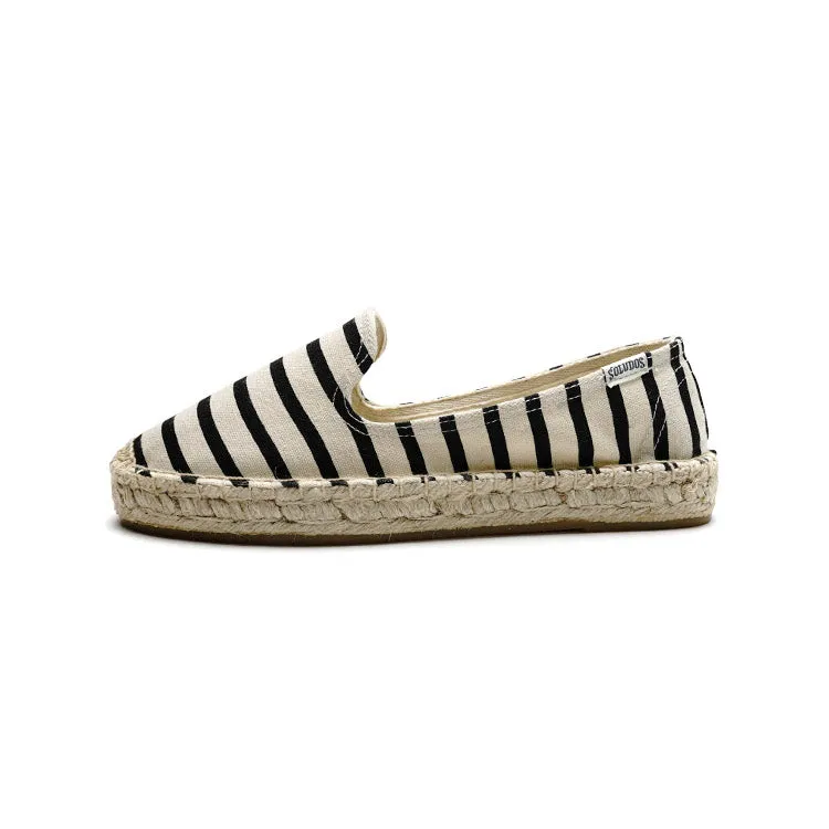 CLASSIC STRIPE SMOKING SLIPPER_NATURAL BLACK