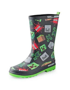 Minecraft Character Icon Boys Black Wellington Boots without Handles