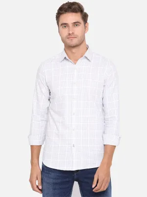 Mountain Mist Checked Slim Fit Casual Shirt | JadeBlue