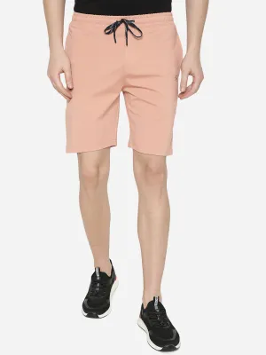 Peach Solid Slim Fit Shorts | JadeBlue