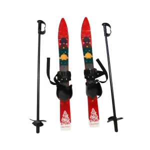 relaxed KARMAS PRODUCT Kids Skis and Poles with Bindings for Age 2-4 Beginner Snow Skis 69cm