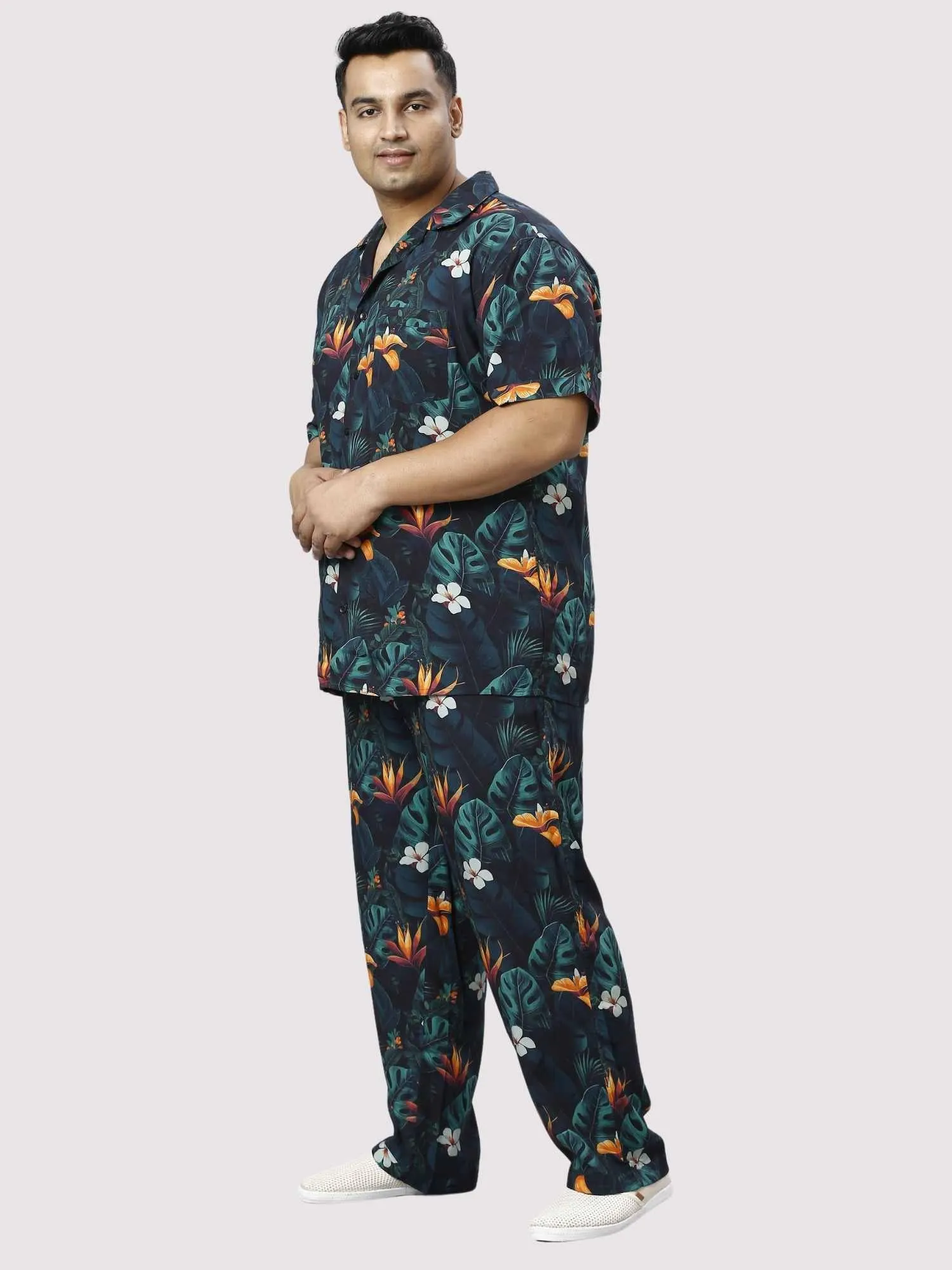 Wild Lush Digital Printed Full Co-ords Set Men's Plus Size